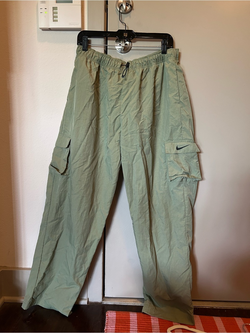 Nike Light Green Cargo Pants with Side Pockets